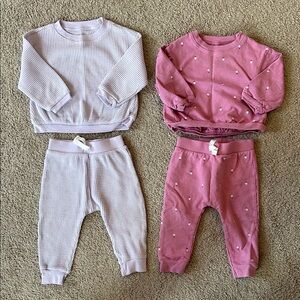 Carter’s girls 12M Sweatshirt and Sweatpants sets